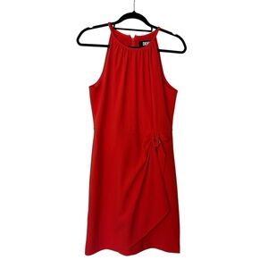 DKNY Halter Dress Orange above knee Size 6